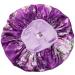 Silk Satin Wide Band Bonnet Night Cap for Women - Purple Floral Hair Turban - Buy Online on GoSupps.com