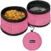 PetAmi Collapsible Dog Bowls, 2 Bowls, Travel Dog Bowls, Portable Water Bowl for Puppy Cat Pet, Foldable Doggy Food Bowl Traveling Hiking Camping Walking Outdoor Gear Accessories Pink