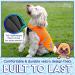 High Visibility Reflective Light Fleece Dog Coat - 5 Sizes Leash Hole Safe for Outdoor Activities - Orange - Buy Online on GoSupps.com