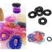 5 10 or 25 Black or Colourful Ladies Girls stretchy Elastic Phone Line Wire Coil Hair ponytail bands hair ties bobbles gift bags by Fat-catz-copy-catz (5x black hair coils) - Buy Online on GoSupps.com