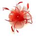 Ladies Large Feather Aliceband Fascinator Weddings Races Royal Ascot Headband (Red)