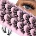 Cluster Lashes Mink False Eyelashes Fluffy Wispy Natural Individual Lash Extension Look DIY 3D Fake Lashes Pack 96 Clusters 3D Cluster