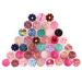 60 Pcs Colorful Lash Disposable Mascara Brushes Diamond Eyelash Spoolies Makeup Brush Mascara Wand in Sanitary Tube Lash Supplies MIX