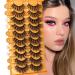 Yawamica False Eyelashes: 10 Pairs Pack of Mink Fluffy Wispy Lashes in 5 Styles - 15MM to 18MM Dramatic Full Volume Strip Lashes - Buy Online on GoSupps.com