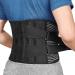 Double pull back lumbar belt belt waist orthopedic corset men women spine decompression waist trainer bracket back pain relief (color: black size: s) (black XL)