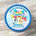 Blue Dog Themed Personalised PRECUT Cake Topper 8 Inch Round Edible Icing Sheet Birthday Cake Decoration