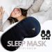 Premium Silk Sleep Mask with Ear Plugs - Light Blocking Eye Mask & Noise Reduction Earplugs for Restful Sleep - Buy Online on GoSupps.com