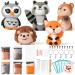 WATINC 25PCS WOODLAND ANIMAL NEEDLE FELTING STARTER KIT DIY needle work Handicrafts Felt Tools Filing Needles Foam Matte Hedge Sow Horse Racco Raccuture Wool Party Accessories for Beginners Children's Bushtier