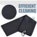 Mile High Life Tri-fold Golf Towel | Premium Microfiber Fabric | Waffle Pattern | Carabiner Clip | 14 Color Options - Black - Buy Online on GoSupps.com