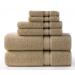 COTTON CRAFT Ultra Soft 6 Piece Towel Set Linen, Luxurious 100% Ringspun Cotton, Heavy Weight & Absorbent, Rayon Trim - 2 Oversized Large Bath Towels 30x54, 2 Hand Towels 16x28, 2 Wash Cloths 12x12