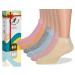 Diabetic socks for women size 6-9- Premium Cotton Fashion Designed & Thin 9-11 Baby Blue Pink Yellow Orange Salmon and Gray