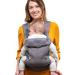YOU+ME Baby Carrier Newborn to Toddler 4-in-1 Convertible Infant Carrier, 8-32 lbs. Includes 2-in-1 Bandana Bib (Grey Mesh)