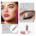 Oulac Glitter Eyeshadow Liquid - Metallic Silver Eyelid Shadow & Eyeliner | Vegan Cruelty-Free Smooth Shimmer Makeup - 5.4g - Buy Online on GoSupps.com