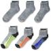 Hanes Boys' Performance X-Temp 6-Pair Ankle Socks Large Grey