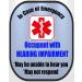 Hearing Impaired Medical Alert Belt Cover & Window Decal Set - Royal Blue | International Shipping Available - Buy Online on GoSupps.com