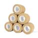 Self Adhesive Bandage Wrap: Non-Woven Breathable & Water-Resistant Vet Wrap for First Aid - Ideal for Stretch Self Adhesive - Tan - 6 Rolls 2 x 5 Yard