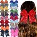 Burgundy Sequin Bow Hair Clips for Girls - Large Red Cheer Hair Bows - Glitter Red Hair Bow - Buy Online on GoSupps.com