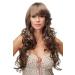 WIG ME UP - TYW60430-18-26 A dream ladies wig curly super long beautiful bangs light brown blonde streaked