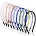 Duufin 10 Pieces Rhinestone Headbands for Girls Crystal Headband Sparkly Headbands Shiny Hair Headbands Elegant Color