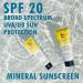 Mineral Face Sunscreen SPF 20 - Organic, Reef Friendly, Biodegradable Zinc Oxide Protection - 2 Fl Oz - Buy Online on GoSupps.com