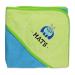 Wolimbo hooded towel personalized with name and motif - turquoise green - 100x100 cm - for baby and children 100x100cm turquoise / hooded green