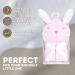 Mother's Choice 100% Cotton Baby Towel with Hood - Ultra Soft and Absorbent (75x75cm) - Bunny Hooded Baby Towel in Pink Rabbit Design - Buy Online on GoSupps.com