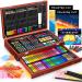 Art Supplies Caliart 153-Pack Deluxe Wooden Art Set Crafts Drawing Painting Coloring Supplies Kit with 2 A4 Sketch Pads 1 Coloring Book Creative Gift Box for Adults Artist Beginners Kids Girls Boys 153-Pack Cherry