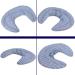 2-in-1 Neck Pillow with Stand-Up Collar - Blue-White Heat & Cold Therapy - Rapeseed Filling for Comfort - Buy Online on GoSupps.com