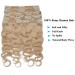 Clip In Real Hair Extensions - Wavy Double 8 Piece Set - Remy Light Blonde #613 (18/45cm 245g) - International Shipping - Buy Online on GoSupps.com