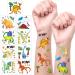 Dinosaur Temporary Tattoo Stickers 12 sheets Cute Mini Dino Tattoo Stickers Decoration for Women Men and Kids Dinosaur Birthday Party Decorations Supplies 98pcs Dinosaur Party Favors