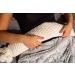 Axion Beige Long Hot Water Bottle with Pompoms | Cozy & Stylish Heat Comfort | International Shipping Available - Buy Online on GoSupps.com
