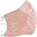 Children's Cloth Face Mask - Pink with White Lace Overlay | Soft & Breathable | Ideal for Flower Girls Junior Bridesmaids First Communion | Adjustable Ear Straps - Buy Online on GoSupps.com