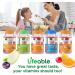 Lifeable Sugar Free Preciotic Fiber Kids + Vitamin D Kids Gummies Bundle - Great Tasting Vitamin Supplement Gluten Free GMO Free Chewable Gummy - Buy Online on GoSupps.com