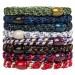 Axen 8pcs Elastic Hair Tie for Women Girls Cotton Bands Soft Woven Ponytail Holder for Thick Hair and Curly Hair Mixed Colors 4 Mix Colors 4