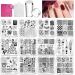 BIEUTEE Nail Stamping Set - 8 Color UV Gel 12 Design Plates & Nail Stamper for Stunning Nail Art | International Shipping Available - Buy Online on GoSupps.com