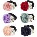 6 pieces of colorful pearls Strass rose flower hair loop rubber bubbles bubble hair bands stretchable rubber hair bands slim floral frontal ligaments scrunchy ponytail accessories for women girls