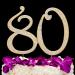 80 Cake Topper for 80th Birthday - Rhinestone Number Party Supplies & Decoration Ideas (Gold) - Buy Online on GoSupps.com
