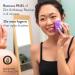 Silicone Sonic Facial Cleansing Brush - Deep Cleaning Exfoliating Face Scrubber for Normal & Sensitive Skin - Waterproof & Rechargeable - Purple - Buy Online on GoSupps.com