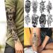 COKTAK 21 Sheets Greek Myth Black Temporary Tattoos - 8 Sheets Arm Sleeve for Men + 13 Sheets 3D Stickers - Buy Online on GoSupps.com