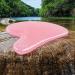 Natural Pink Rose Quartz Gua Sha Board for Spa & Acupuncture Therapy | Face Lift Reduce Puffiness & Tighten Skin - Buy Online on GoSupps.com