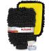 Alclear shaggy washing glove car - 2 Set - Premium microfiber car washing glove for optimal car laying - 100% scratch -free & gentle - Chenille microfiber gloves car - suction -strong & soft 2er set shaggy gloves