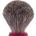 Plisson Shaving Brush - Size 12 Pearl Red Acetate Handle Russian Gray Roof Hair - Premium Wet Shaving Tool Made in France - Buy Online on GoSupps.com