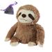 Warmies Intelex Microwavable Toys Puppy Sloth Elephant Hippo Heatable Warmer Soft Comforter Plus Lavender Filled Mini Bag (Brown Sloth)