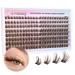 Brown Lash Clusters Fluffy Eyelash Clusters Left & Right Cluster Eyelashes Extensions Brown Individual Lashes Extension 192pcs Wispy Cat Eye Lashes Clusters 55-G