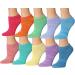 Tipi Toe Women's 20-Pack Colorful Patterned Low Cut Socks 9-11 - Bare Space Dye - Buy Online on GoSupps.com