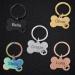 Natiform Personalized Pet ID Tags | Brushed Stainless Steel Dog Tags | Customizable Engraved Text | Paw Shaped Collar Pendant | Rose Gold - Buy Online on GoSupps.com