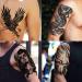 VANTATY 50 Sheets Black Temporary Tattoos: Eagle Dragon Lion Wolf Animals Fake Small Tattoos for Men, Women, Kids - Neck, Arm, Thigh, Skull Tattoo Sticker - Buy Online on GoSupps.com