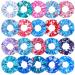 20 Pieces Dental Hygienist Gifts Dental Assistant Hair Scrunchies for Women Dental Assistant Gifts Accessories Tooth Elastic Hair Holder Hygiene Ponytail Teeth Pattern Hair Scrunchies for Women Girls
