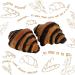 12 Bite Size Pastries | Freshly Baked Croissants | Rugelach Pastries | Breakfast Pastry or Snack | Coffee Snack | Office Snack | Preservative Free & No Coloring Added | 8 oz-Sterns Bakery(Chocolate) Chocolate Rugelach - Buy Online on GoSupps.com