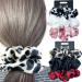 Firecolor Chic 6 Pcs Large Satin Silk Scrunchies Hair Ties Ropes Big Scrunchy Hair Strong Elastics Bands Ponytail Holder Pack of Neutral Hair Accessories Women Girls No Damage (L Set 1) L Set 1